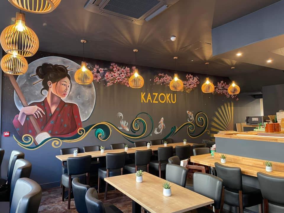 Interior at Kazoku Sushi